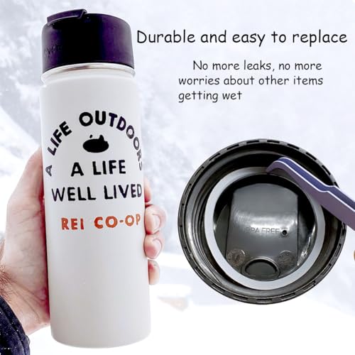 6-Piece Silicone Water Bottle Gasket Replacement for Wide Mouth Lids
