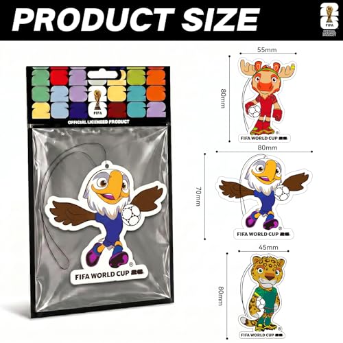 FIFA World Cup 2026 Air Freshener Set - 3 Mascots with Scents