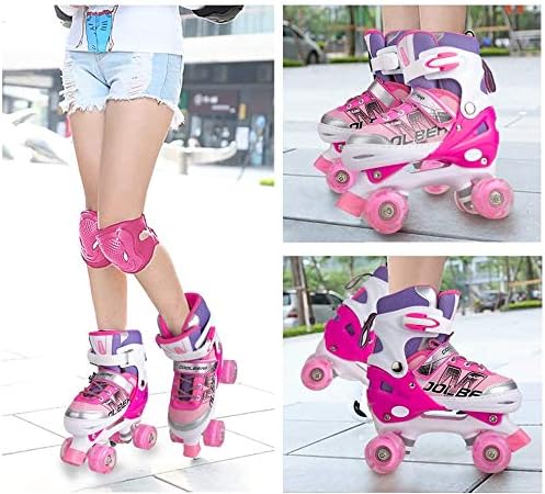 Sowume Adjustable Roller Skates - Illuminating Fun for Girls & Women | Safe, All 8 Wheels Shine