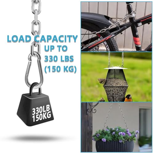 Heavy Duty Stainless Steel Chain with 2 Carabiners - 20" Length