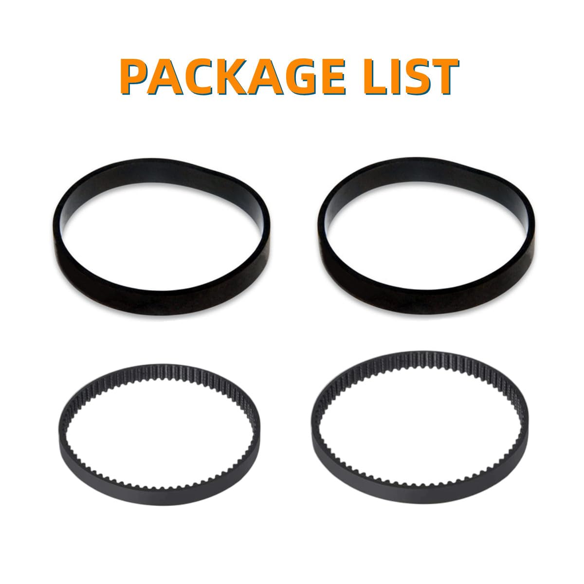 JEDELEOS Replacement Belt Set for Bissell ProHeat 2X Revolution Pet Carpet Cleaner Model 1548 1551 1551W 1550 Series, Replace Parts 1606419, 1606418 and 1606428 (Pack of 4)