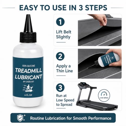 4oz Silicone Treadmill Belt Lubricant - Reduces Friction & Noise