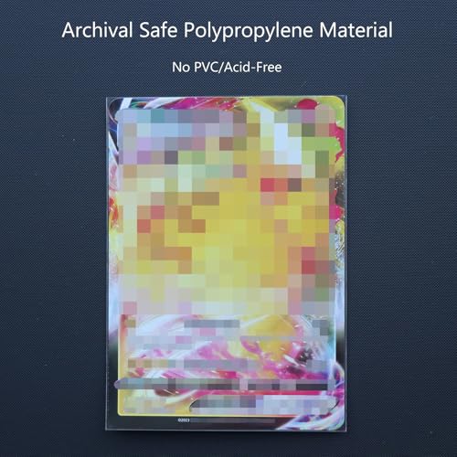 Rayvol Jumbo Card Sleeves Size L 5.4x7.4 Inch for Oversized Trading Cards (50 pcs)