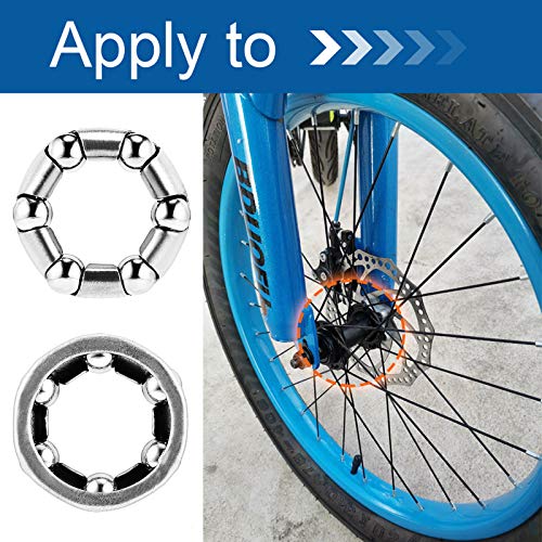 Bike Wheel Bearings 3/16" x 6 Balls for Bicycle Front Wheel Replacement