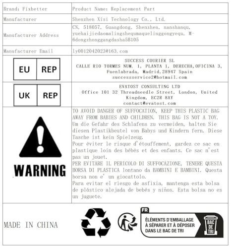 Fixbetter Hepa Filter for Roborock Q7 Max/ Q7 Max+/ Q7/ Q7+/ Q8 Max/ Q8 Max+/ Q5 Pro/ Q5 Pro+/ T8 Robot Vacuum Cleaner Replacement Part, Filter Washable and Reusable, Provides Stronger Suction Power