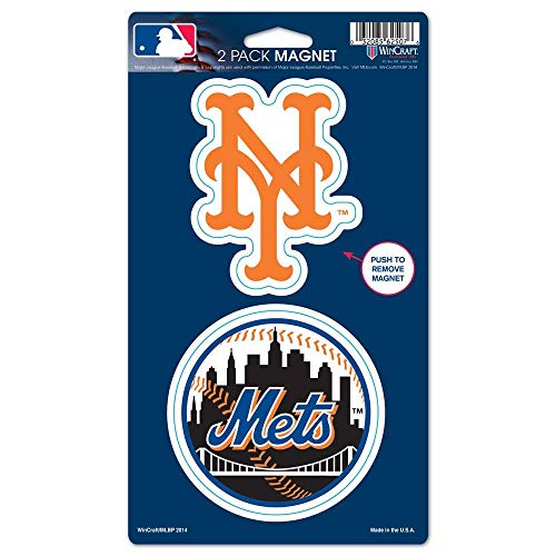 New York Mets Refrigerator Magnets - 5" x 9" (2 Pack)
