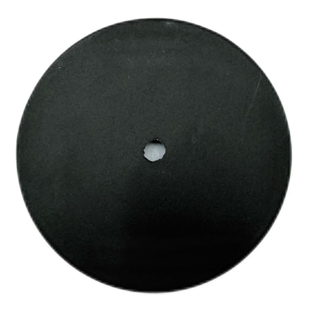 khtumeware 4-Pack Black Large Backplate of Kitchen Bifold Closet Cabinet Door Knob, 2-1/3 Inch Circle Escutcheon Back Plates for Bi-Fold Closet Doorknobs Barn Handles Pulls, Thick Round Wide Base