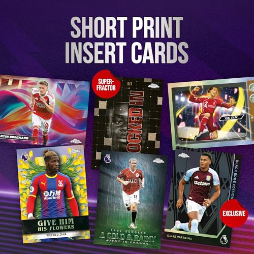 2026 Topps Chrome Premier League Soccer Value Box - 28 Cards