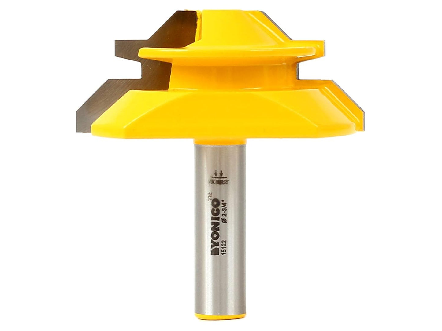 YONICO 45° Lock Miter Router Bit Set – 3 Bits, 1/2-Inch Shank for Precision Joinery