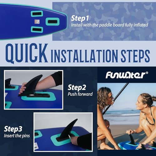 Inflatable Stand Up Paddle Board - 11' Blue Camouflage with Accessories