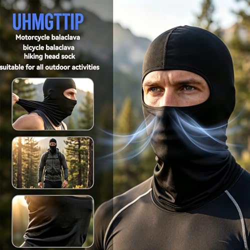 Balaclava Face Mask for Outdoor Sports - 4-Pack A-Black