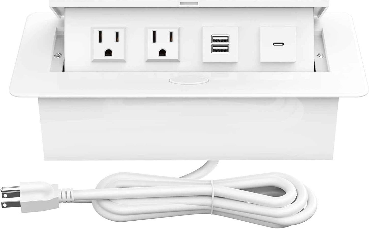 Power Hub Conference Table Connectivity Box - HDMI, USB-C, USB-A & AC Outlets