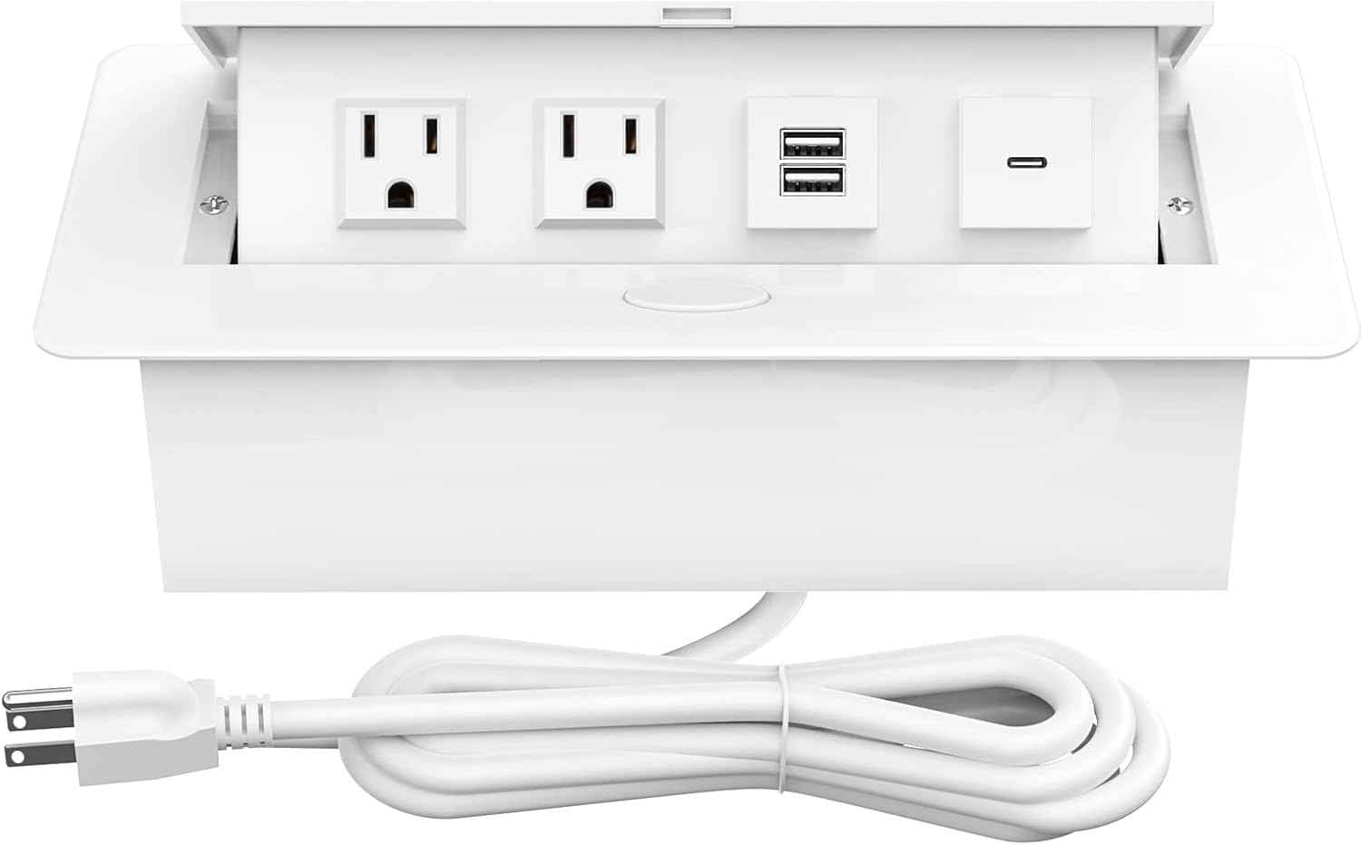 Power Hub Conference Table Connectivity Box - HDMI, USB-C, USB-A & AC Outlets