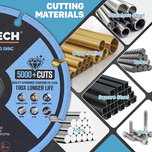 KEENTECH 4 1/2 x 7/8 Inch Diamond Cut Off Wheel for Metal Cutting, Compatible with Angle Grinder