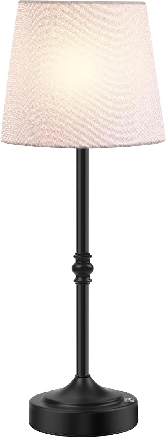 Rechargeable Cordless Touch Table Lamp - 5000mAh Battery, 3-Level Dimmable, Portable Brass Night Light for Home & Patio
