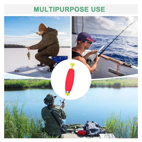 Weighted Fishing Bobbers - EVA Foam Clip-on Floats, Red, 2"