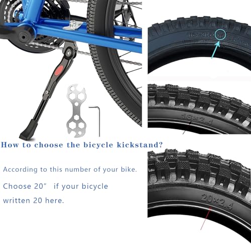 Adjustable Kids Bike Kickstand for 16-20 Inch Bicycles
