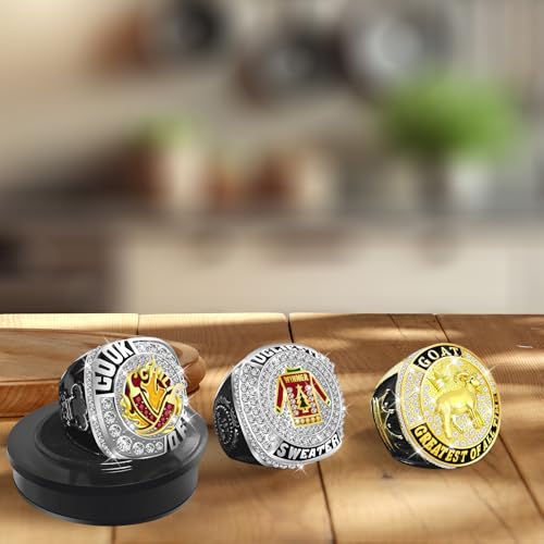 Goat Championship Ring with Necklace & Display Stand - Award Trophy for Champions