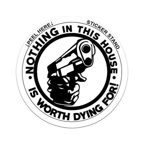 Funny Die Cut Vinyl Decal - Nothing in This House is Worth Dying For!