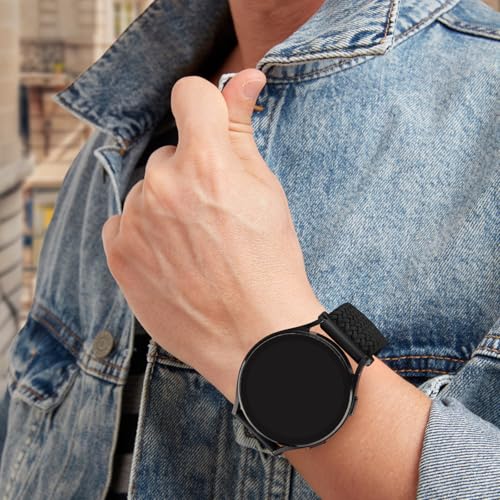 Magnetic Braided Watch Band for Amazfit Bip 6 / Bip 5 - Black