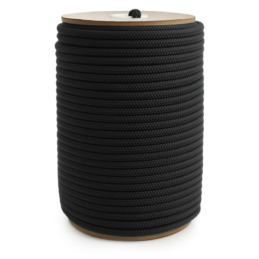 PerkHomy 200 Feet Cotton Rope 3/16" (5mm) Multi Purpose Utility Diamond Braided Cord, Natural Cotton for Clothes Line Camping Crafting Flag Pole, Black