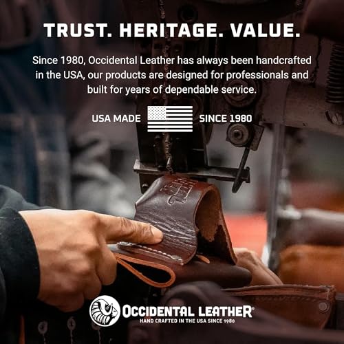 Occidental Leather No Slap Hammer Holder - Long Sleeve Design - Accommodates Hammer Tackers & Flat Bars - Accepts Up to a 3¡± Wide Belt - Made in USA