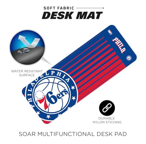 NBA Multifunctional Desk Mat - 31.5"x12" Non-Slip, Water-Resistant
