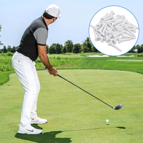 30-Pack 4-Prong Golf Tees - Durable Plastic Short Tees for Stable Performance