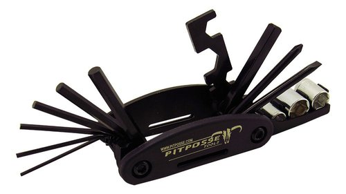 Pit Posse PP2828 Folding Metric Repair Tool Set Kit - Motorcycle Bike Bicycle Cycling Mechanic Portable Multi Functional