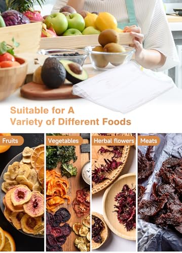 6 Pack Silicone Dehydrator Sheets 14x21 Inch Non-Stick Food-Grade Mesh Trays