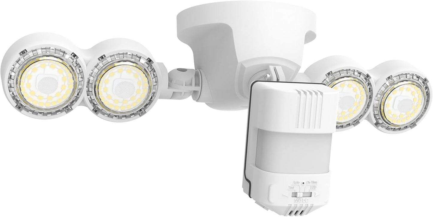 25W Motion Sensor Outdoor Flood Light - 3000LM Dusk to Dawn Security Light, 4 Modes, 320° Wide Angle for Garage & Patio