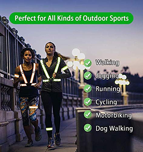 Reflective Safety Vest 2-Pack for Running, Cycling & Hiking