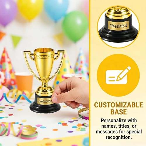 Mini Gold Trophy Cup - Small Award for Kids Parties and Sports - 1 Pack