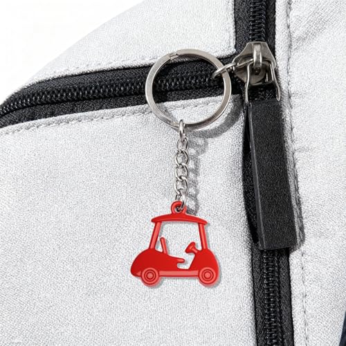 3 Pcs Metal Golf Cart Keychain Set - Durable Zinc Alloy Golf Gifts