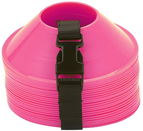 Pink Mini Soccer Cones Set of 25 – Durable Plastic Agility Markers for Sports & Training