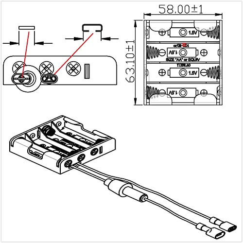 Durablow DC352 6V DC Battery Pack with Fuse Compatible with Dexen Fireplace Electronic IPI Pilot Ignition Control Module GM8K-1 (352-BP) DC352