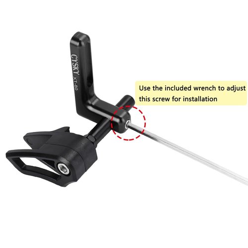 CYSKY Road Bike Chain Guide, Gravel Bicycle Chain Protector for Single Chainring, Mount Front Derailleur Frame (Aluminum Alloy 7075) (Black)
