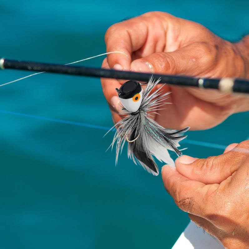 FishingPepo 10pcs Fly Fishing Poppers Set for Bass Trout & Panfish - New Design