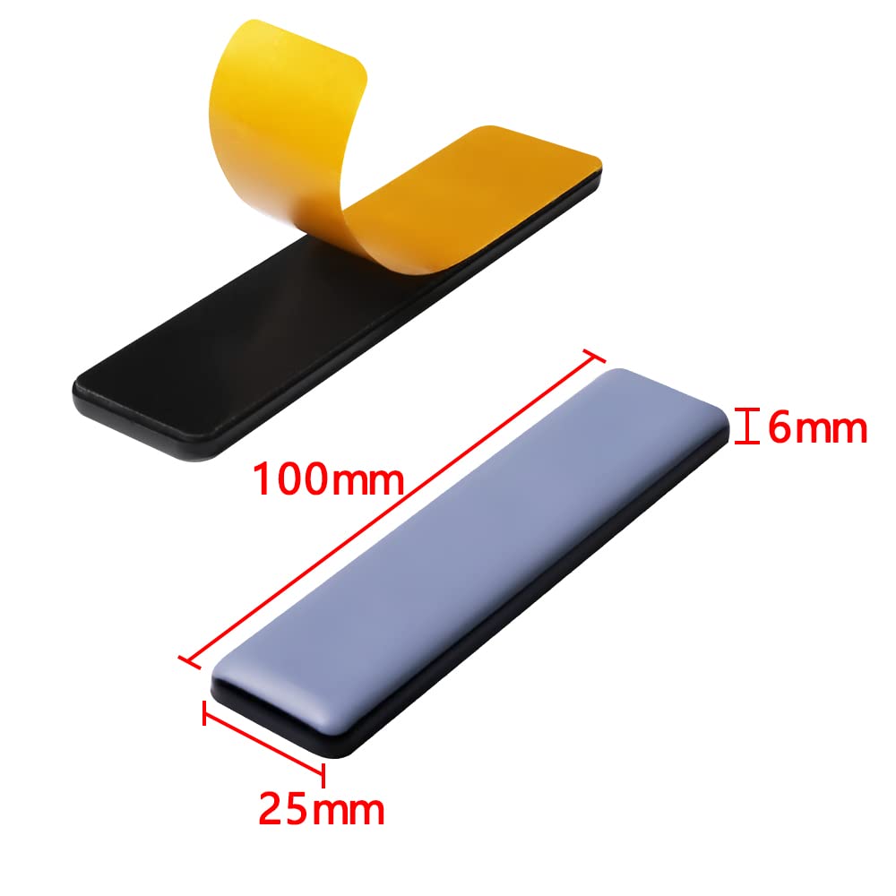 Furniture Sliders for Carpet and Hardwood Floors Adhesive Furniture Glides Sliders,Self-Stick (Teflon) Furniture Sliders Pad (8, rectangle25*100mm)