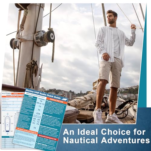 VHF Radio Marine Quick Guide Chart - 1 Piece Boating Accessory
