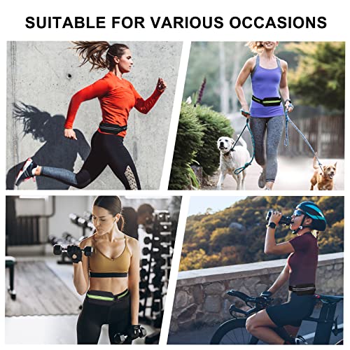 Running Belt Fanny Pack - Lightweight Moisture-Wicking Phone Holder - Black