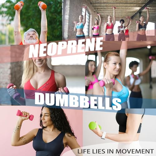 Hexagonal Dumbbell Set - 10 lb Hand Weights for Home Workouts