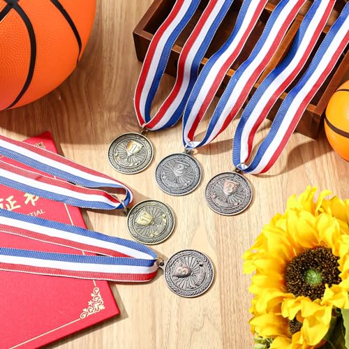 RoundFunny Classic 2 Inch Award Medals 1st 2nd 3rd Place - Set of 48