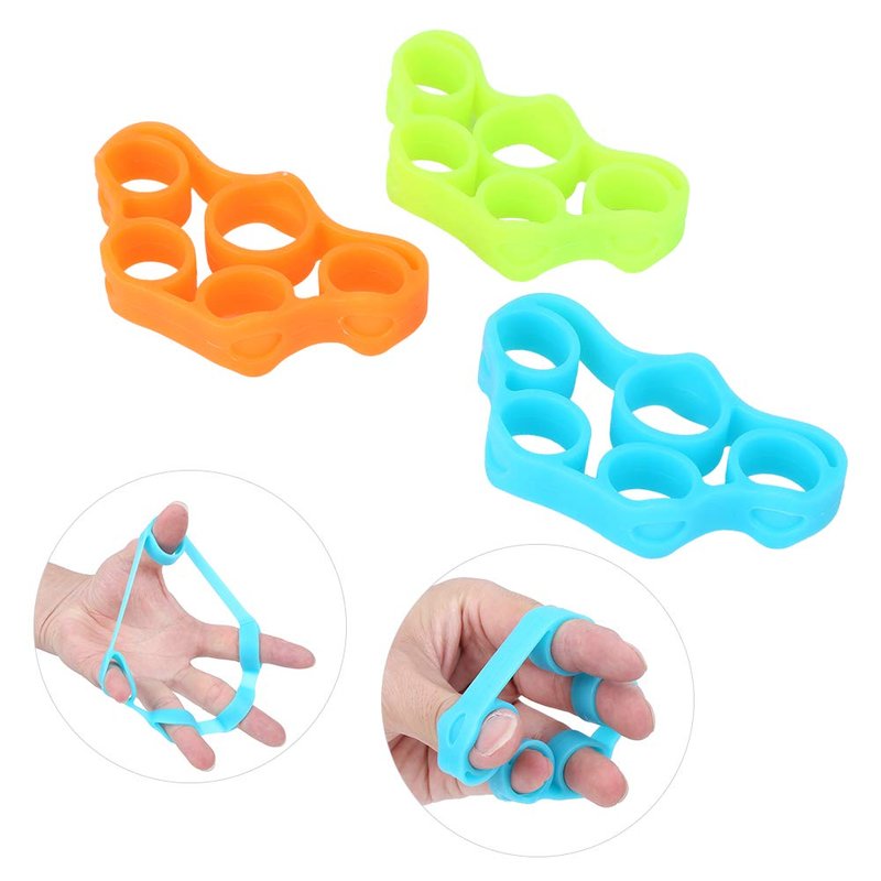 Finger Exerciser, Hand Grip Strengthener, (3PCS) Grip Strength Trainer Forearm Grip Workout, Finger Stretcher, Relieve Wrist & Thumb Pain, Carpal Tunnel, Great for Rock Climbing and More, Hand Gr