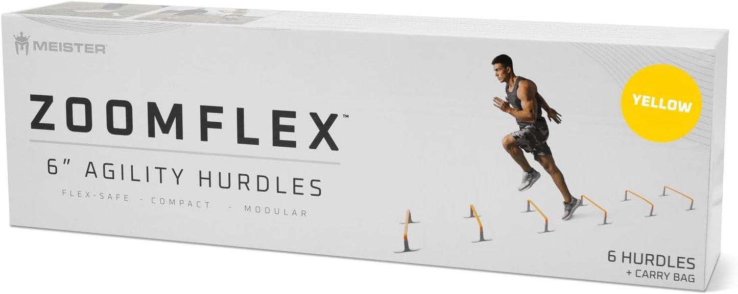 Meister ZoomFlex Agility Hurdles - Flex-Safe Modular Speed Training with Carry Bag
