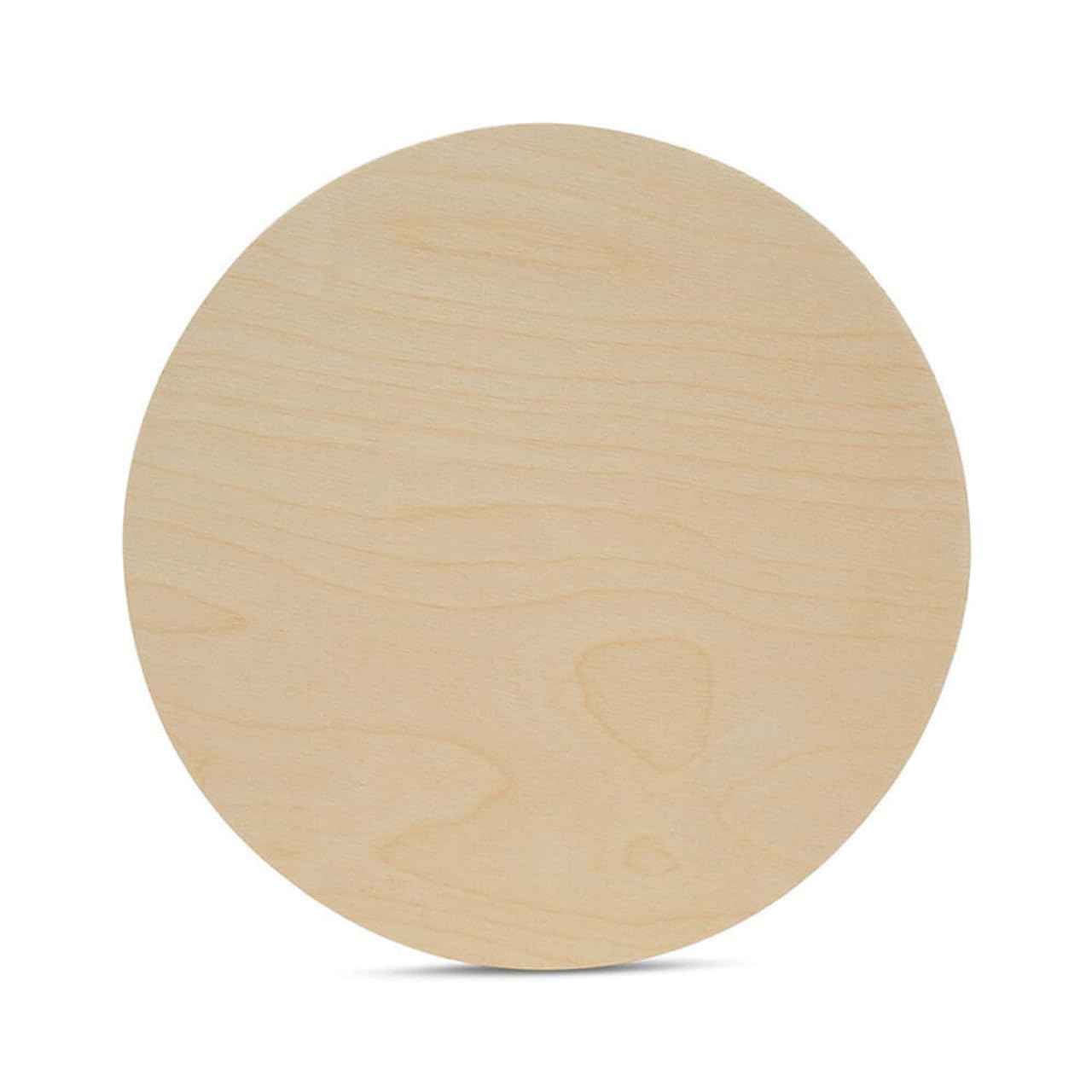 Borowood 18-Inch Birch Wood Round - 1/4” Thick Plywood Circle for Crafts, Signs, Painting, Laser Cutting - 1 Pack - Made in USA