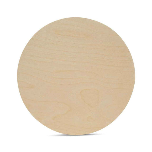 Borowood 18-Inch Birch Wood Round - 1/4” Thick Plywood Circle for Crafts, Signs, Painting, Laser Cutting - 1 Pack - Made in USA