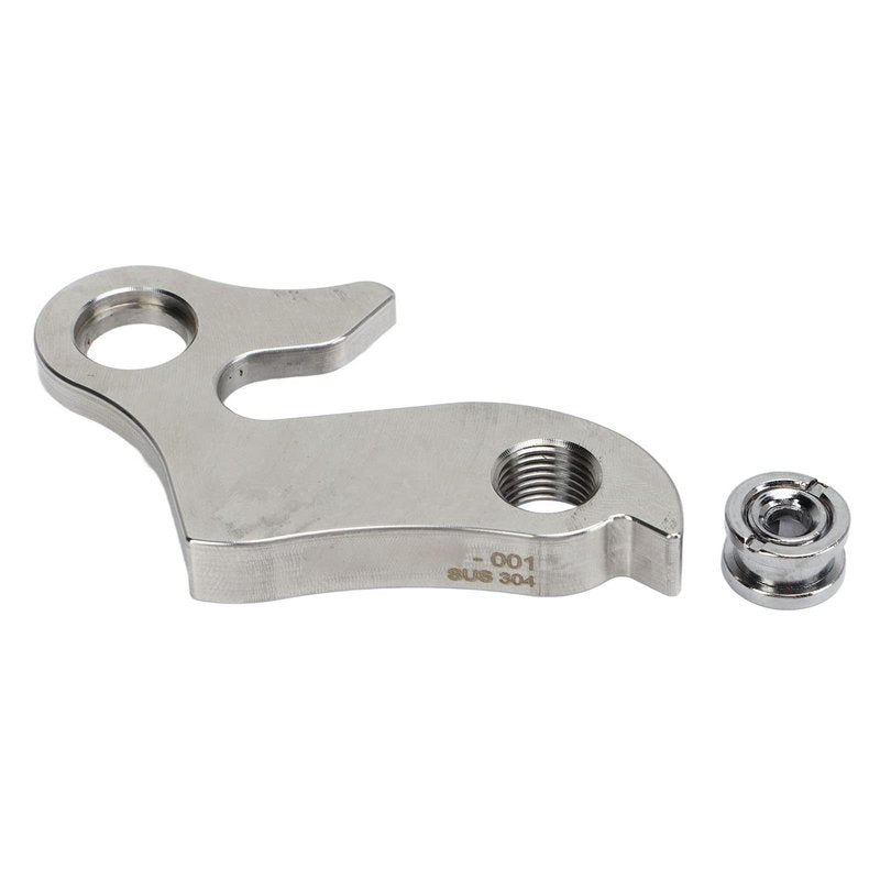 Stainless Steel Derailleur Hanger with Screw, CNC Machined Rear Tail Hook, Mountain and Road Bike Compatible, Anodized Finish
