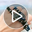 Innocence Adjustable Paracord Wrist Compass Bracelet for Men Women in Black