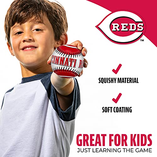Cincinnati Reds Soft Baseball - MLB Team Logo Toy for Kids